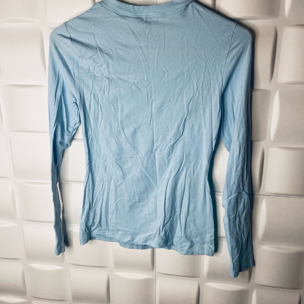 Bebe Sport Light Blue Long Sleeve Shirt - Picture 8 of 10